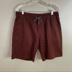 VOLCOM  ELASTIC WAIST SHORTS - Plum